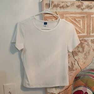 Old Navy White Short Sleeve Tee